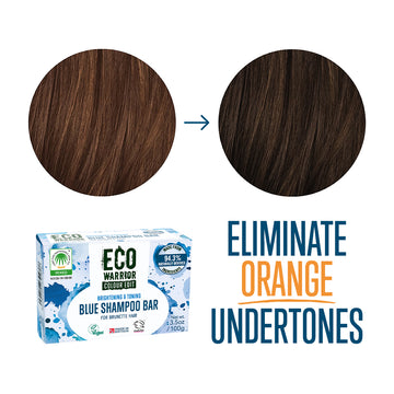 Eco Warrior Blue Shampoo Bar For Brunettes 100g