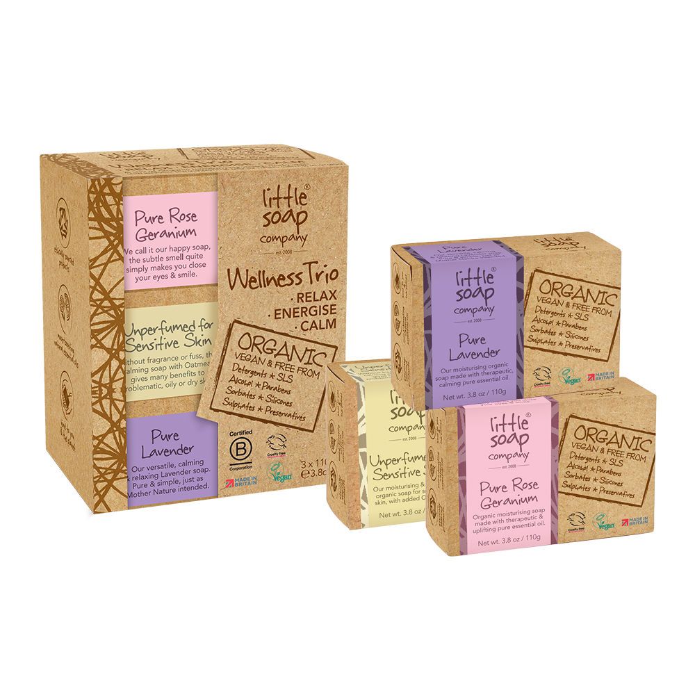 Organic Wellness Trio Gift Pack - 3 x 110g – Little Soap Company