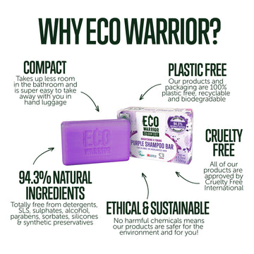 Eco Warrior Purple Shampoo Bar For Blondes 100g