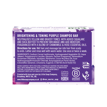 Eco Warrior Purple Shampoo Bar For Blondes 100g