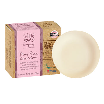 Organic Rose Geranium Travel Size Mini Soap 50g