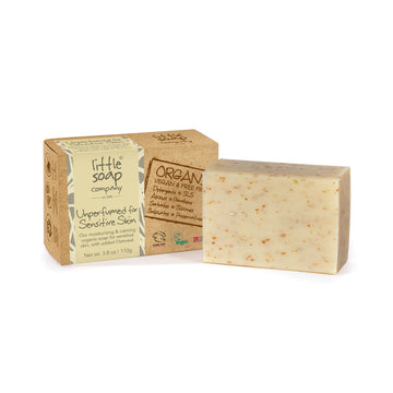 Organic Unperfumed Bar Soap with Oatmeal for Sensitive Skin 110g
