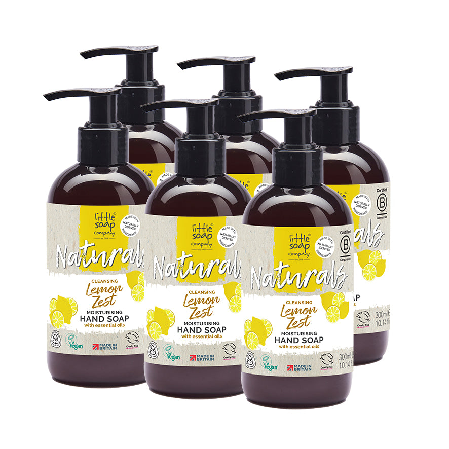 Naturals Lemon Zest Hand Soap - Case of 6 300ml – Little Soap Company
