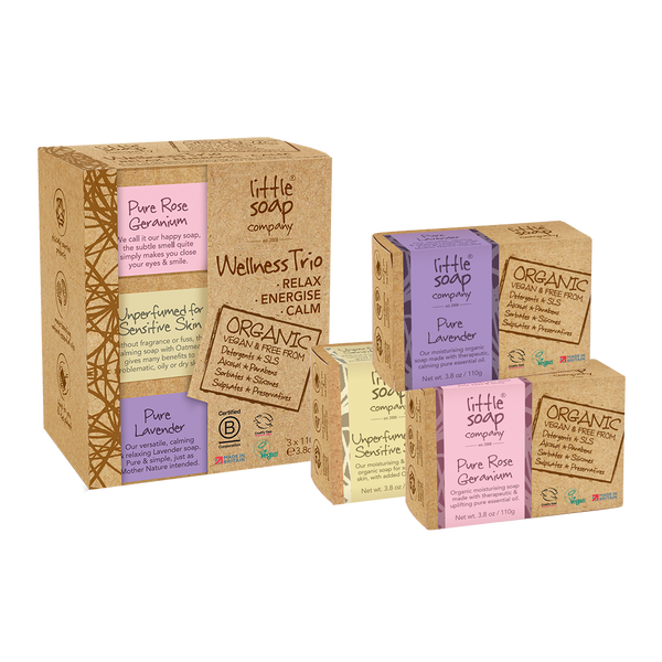 Organic Wellness Trio Gift Pack - 3 x 110g – Little Soap Company