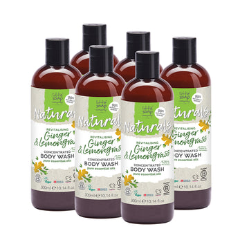Naturals Ginger & Lemongrass Body Wash 300ml - Case of 6