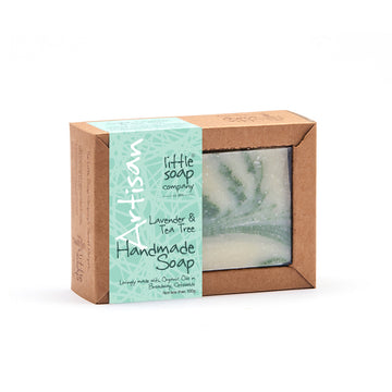 lavender and tea tree oil bath Artisan Lavender & Tea Tree Bar 100g – Little Soap Company