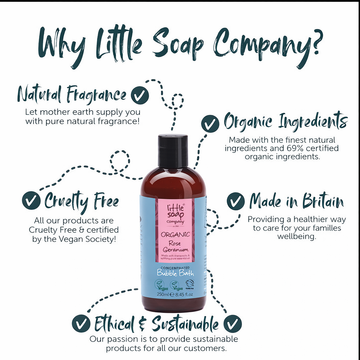 Organic Concentrated Rose Geranium Bubble Bath 250ml