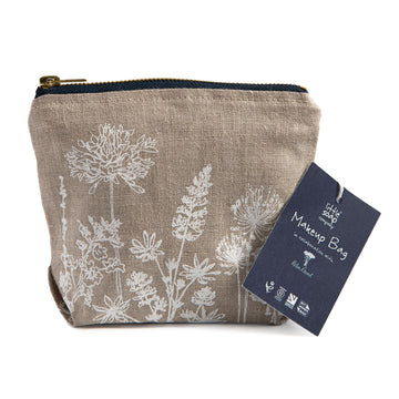 Artisan Natural Linen Makeup Bag