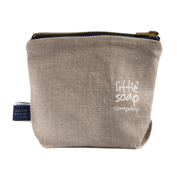 Artisan Natural Linen Makeup Bag