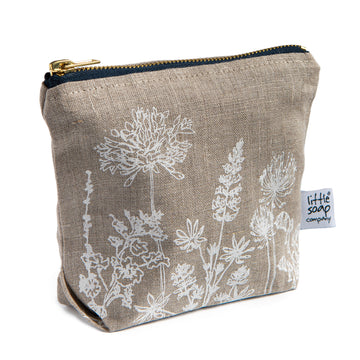 Artisan Natural Linen Makeup Bag